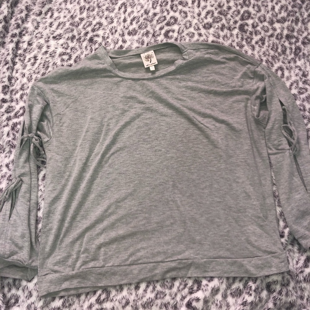 Grey Sleeve Cut Shirt